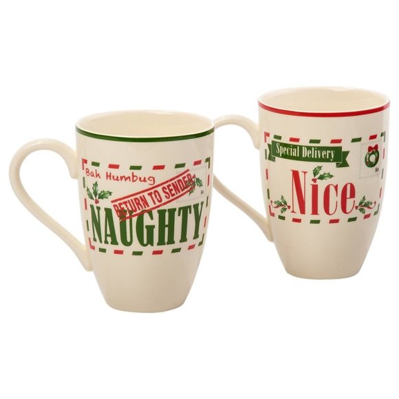 Lenox Holiday Naughty & Nice Mugs